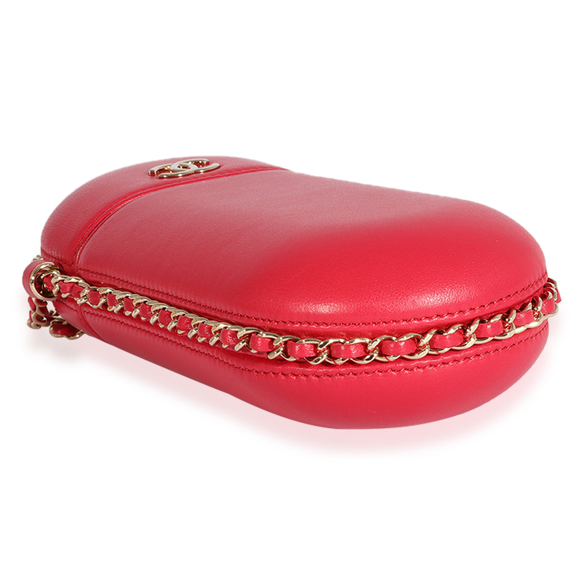 Chanel Fuchsia Lambskin CC Sunglasses Chain Case