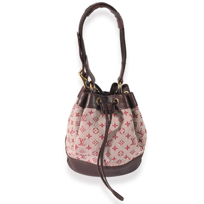 Louis Vuitton Burgundy Monogram Canvas Mini Lin Noelie Bucket Bag