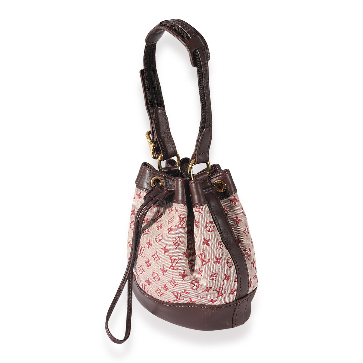 Louis Vuitton Burgundy Monogram Canvas Mini Lin Noelie Bucket Bag