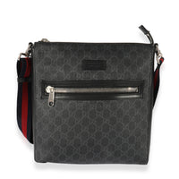 Gucci Black GG Supreme Messenger Bag