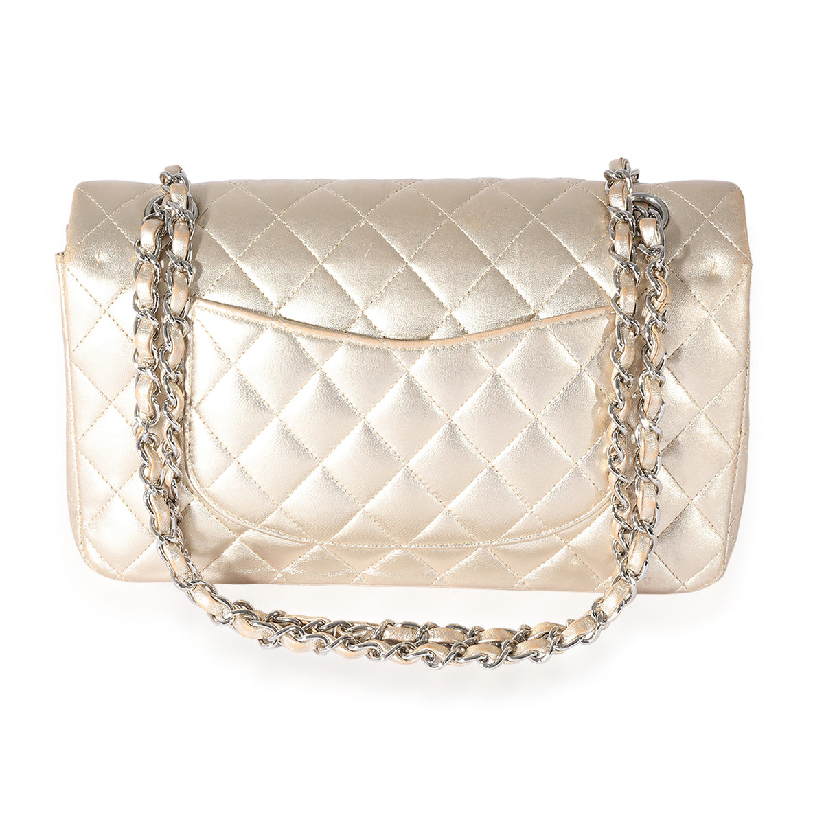 Chanel Metallic Gold Quilted Lambskin Medium Classic Double Flap