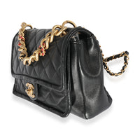 Chanel Black Quilted Lambskin Chain Link Bag