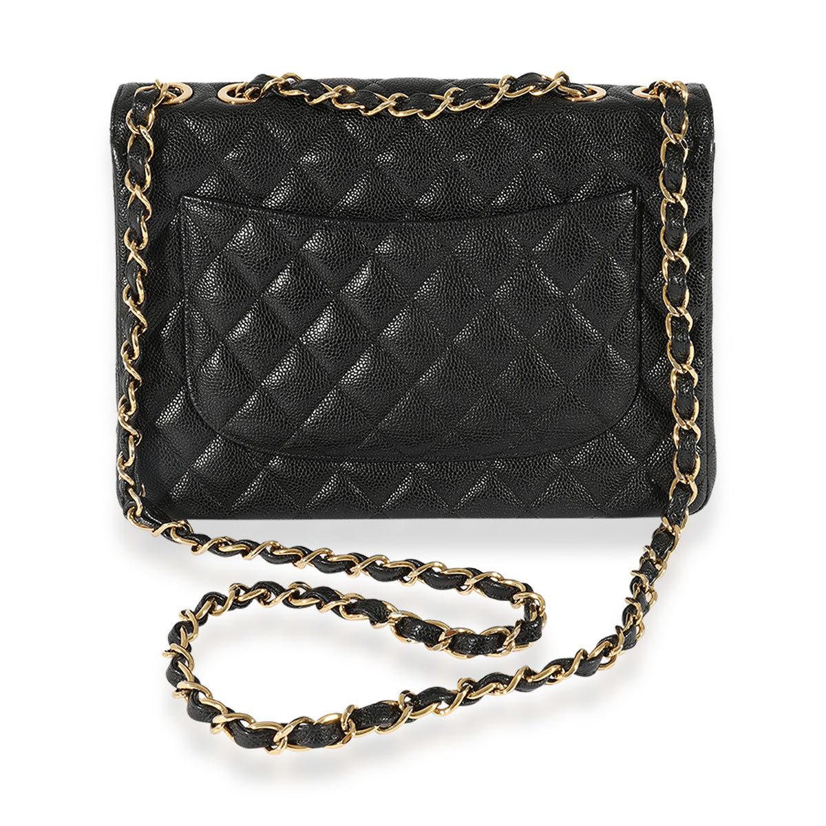 Chanel Vintage Black Caviar 24K Jumbo Classic Flap