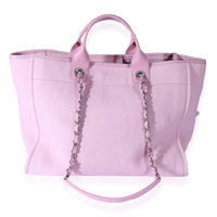 Chanel Pink Canvas Large Deauville Tote