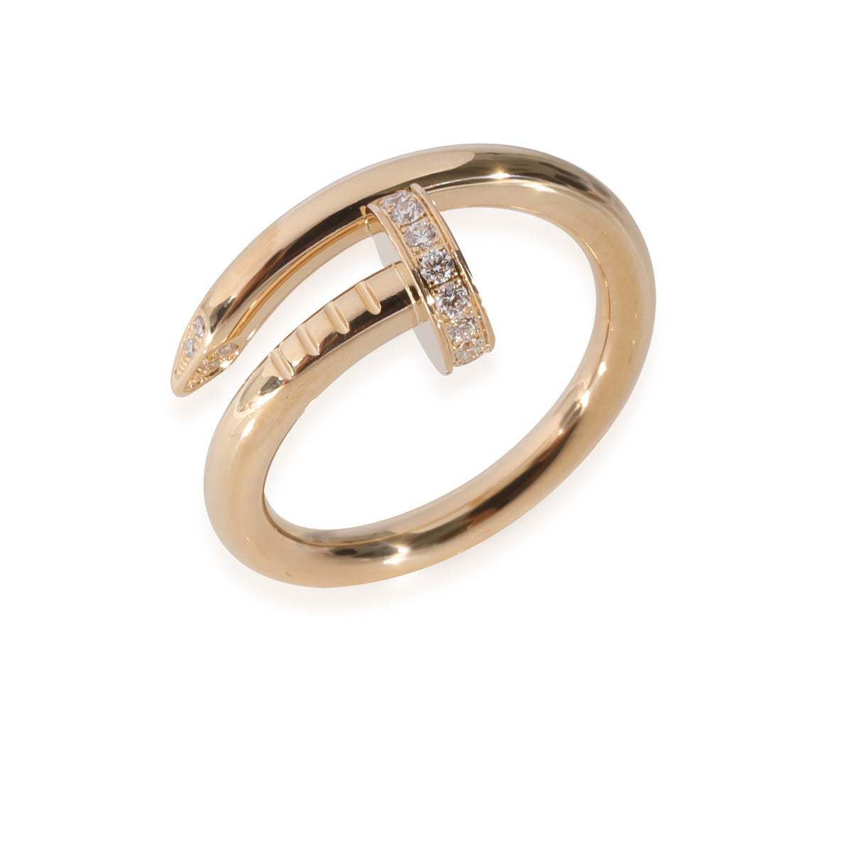 Cartier Juste Un Clou Diamond Ring in 18K Yellow Gold 0.13 CTW