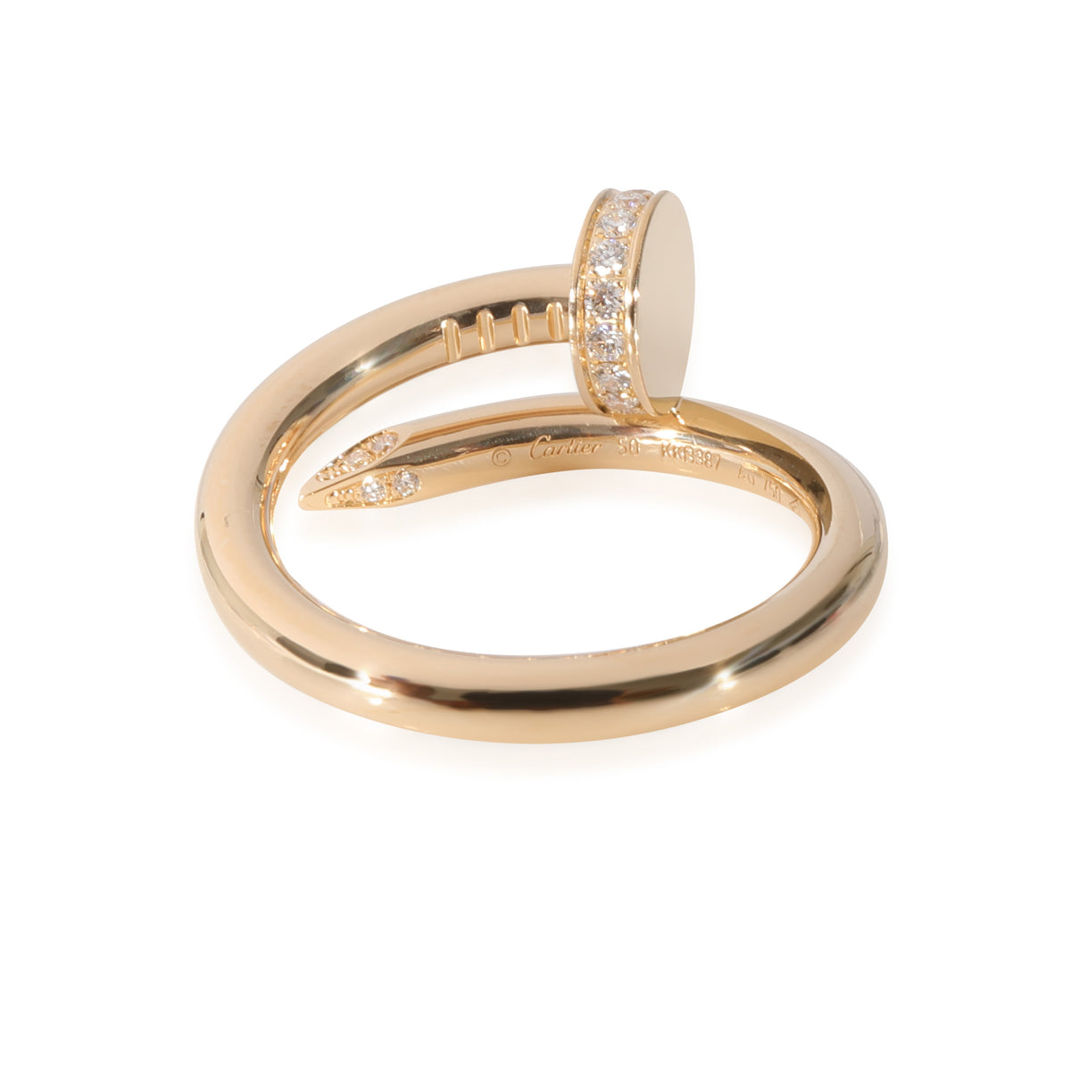 Cartier Juste Un Clou Diamond Ring in 18K Yellow Gold 0.13 CTW