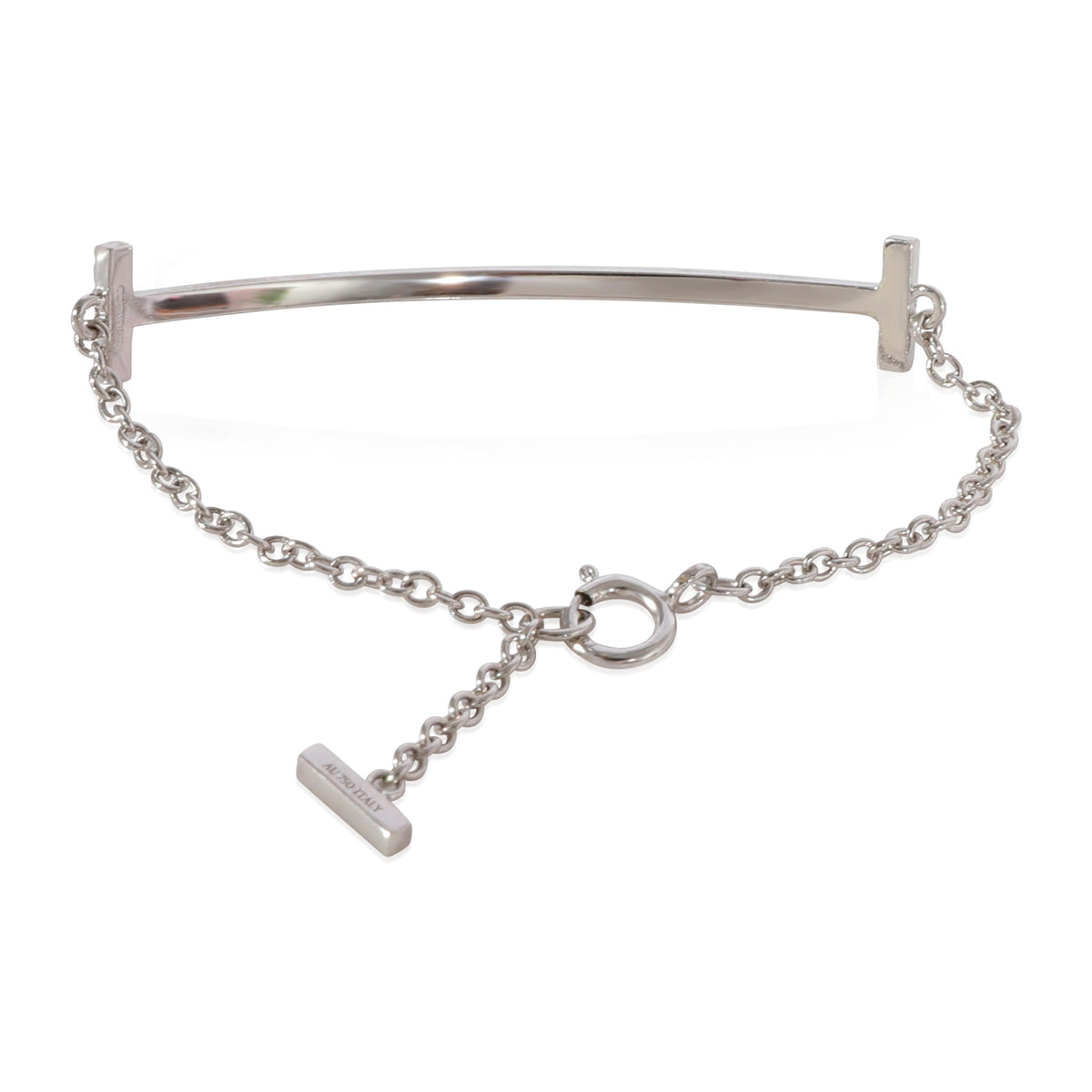 Tiffany T Smile Baby Bracelet in 18k White Gold CTW