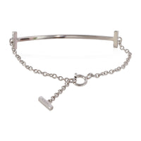 Tiffany & Co. T Smile Baby Bracelet in 18k White Gold 0.09 CTW