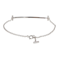 Tiffany & Co. T Smile Bracelet in 18k White Gold 0.12 CTW