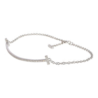 Tiffany & Co. T Smile Bracelet in 18k White Gold 0.12 CTW