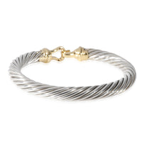 David Yurman Cable Collection Diamond Bracelet in 18k Yellow Gold/Silver