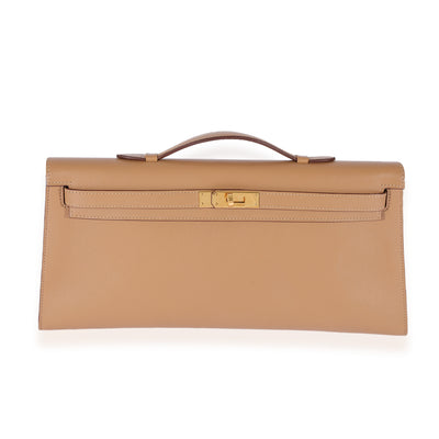 Hermès Bronze Dore Swift Kelly Longue Clutch GHW