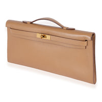 Hermès Bronze Dore Swift Kelly Longue Clutch GHW