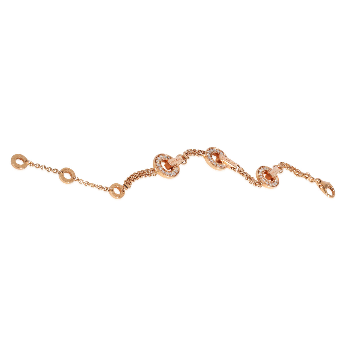 BVLGARI Bvlgari Bvlgari Diamond Bracelet in 18k Rose Gold 0.53 CTW