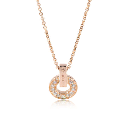 BVLGARI Bvlgari Bvlgari Diamond Pendant in 18k Rose Gold 0.37 CTW