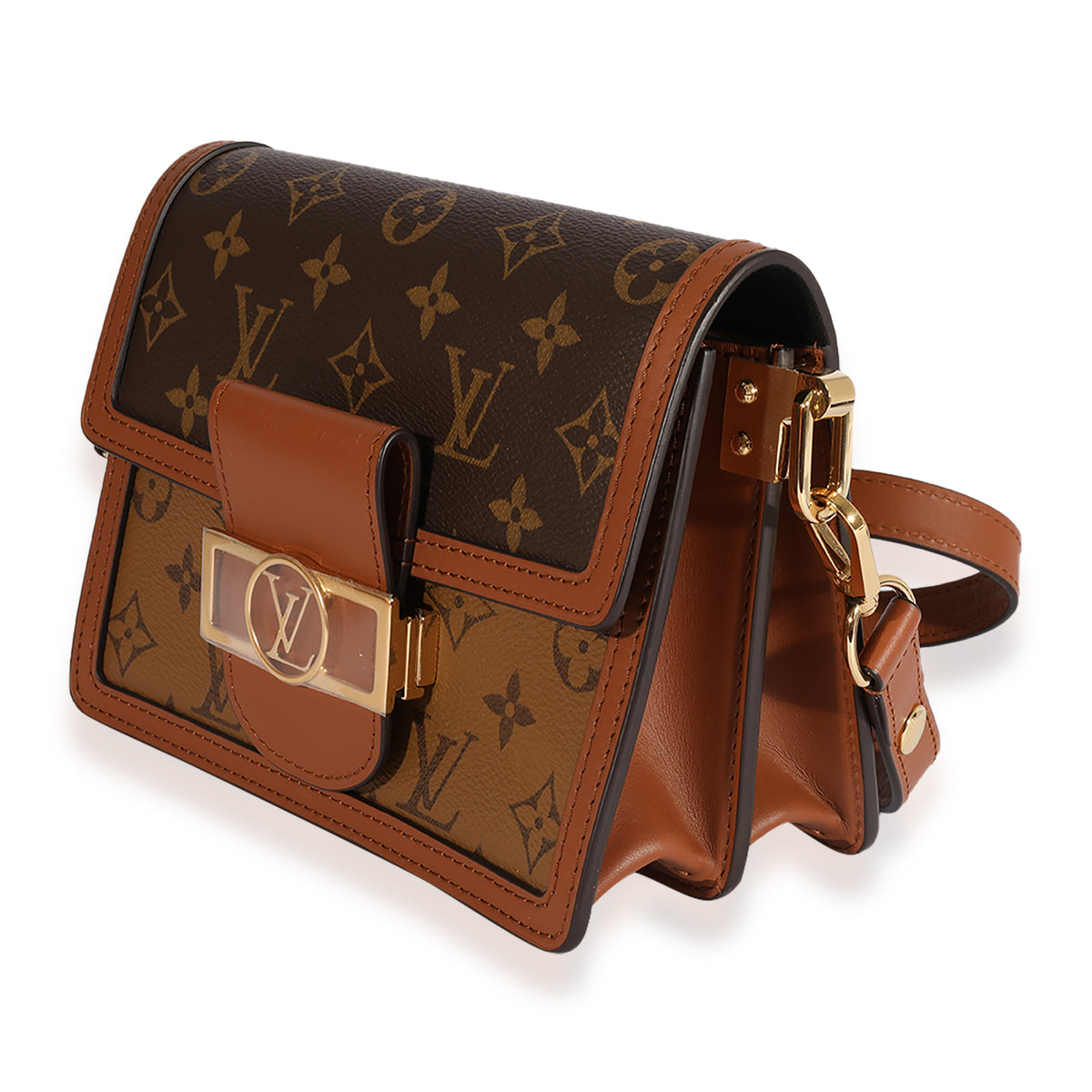 Louis Vuitton Mini Dauphine Monogram Reverse Brown in Canvas with