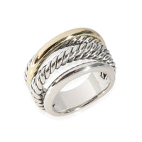 David Yurman Crossover Ring in 14k Yellow Gold/Sterling Silver