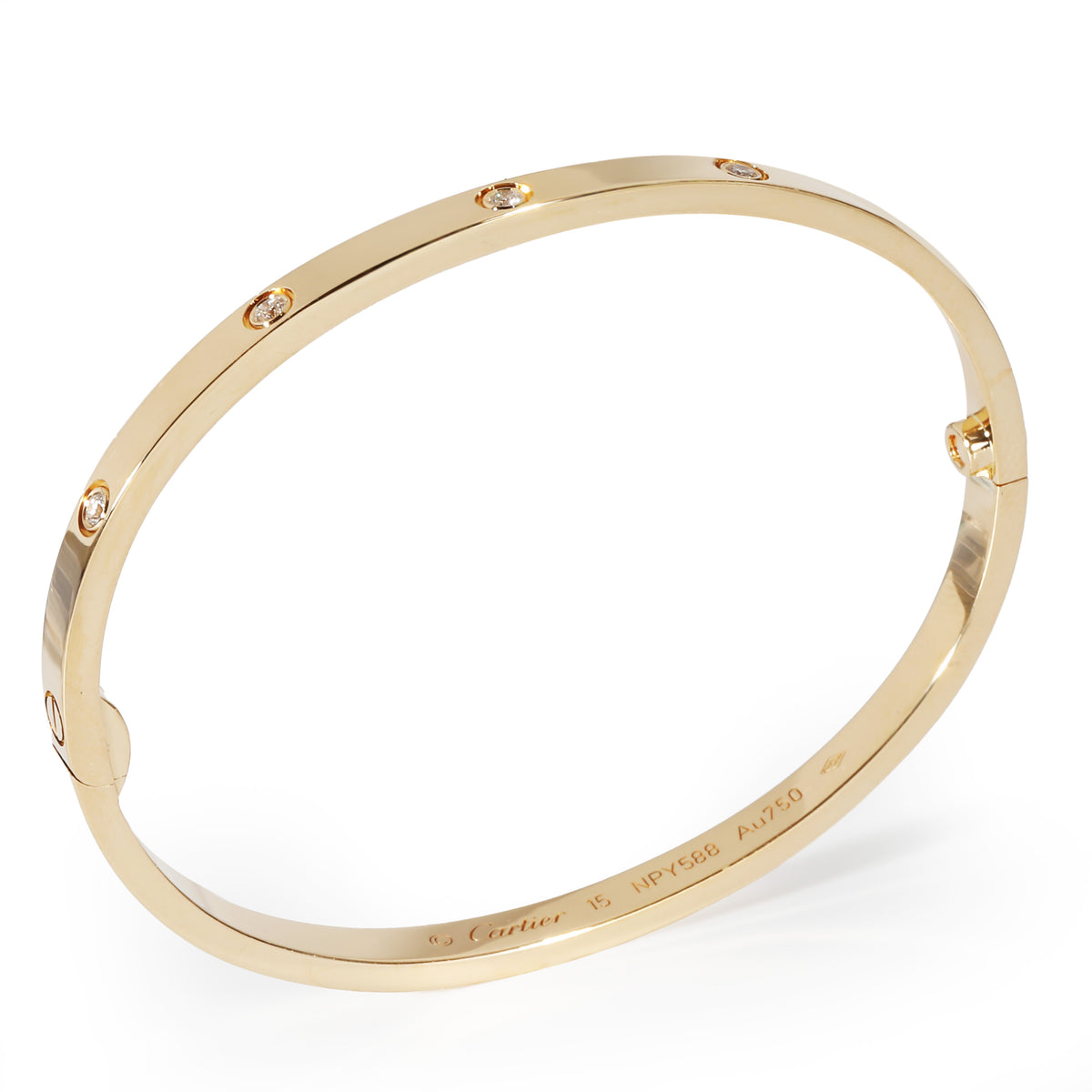 Cartier Love Bracelet, Small Model, 10 Diamonds (Yellow Gold, Diamonds)