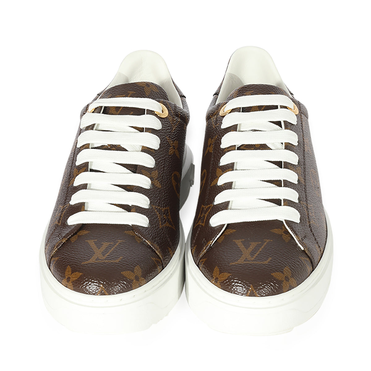 LOUIS VUITTON monogram Canvas Time Out sneakers 36 Made in Italy Cacao  brown