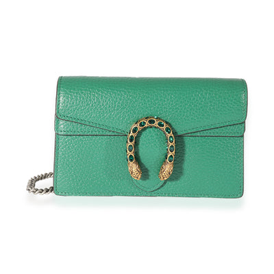 Gucci Emerald Green Leather Super Mini Dionysus