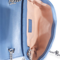 Gucci Blue Matelassé Leather Aria Marmont Super Mini Shoulder Bag