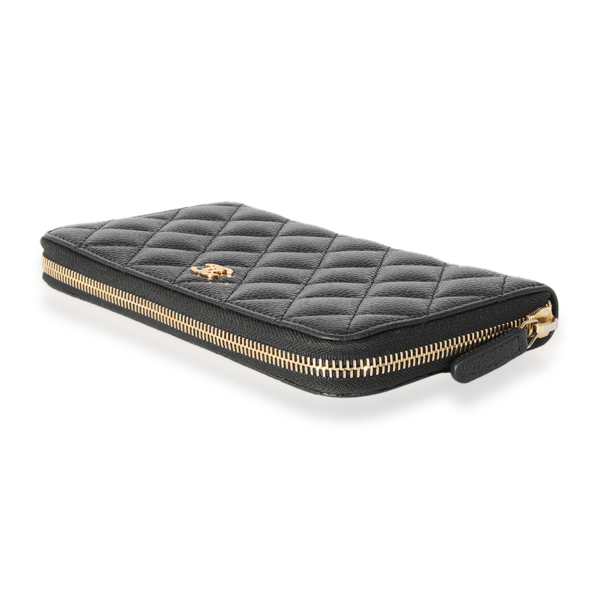 Chanel Classic Caviar Black CC Long Zipped Wallet, myGemma, SG
