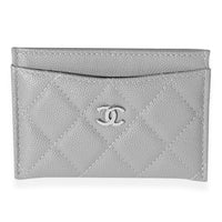 Chanel CC Caviar Grey Classic Card Holder