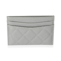 Chanel CC Caviar Grey Classic Card Holder