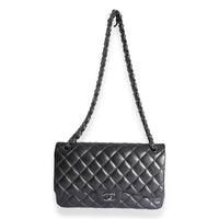 Chanel Metallic Silver Quilted Lambskin New Classic Double Flap Jumbo  Q6BAQP4NV4009