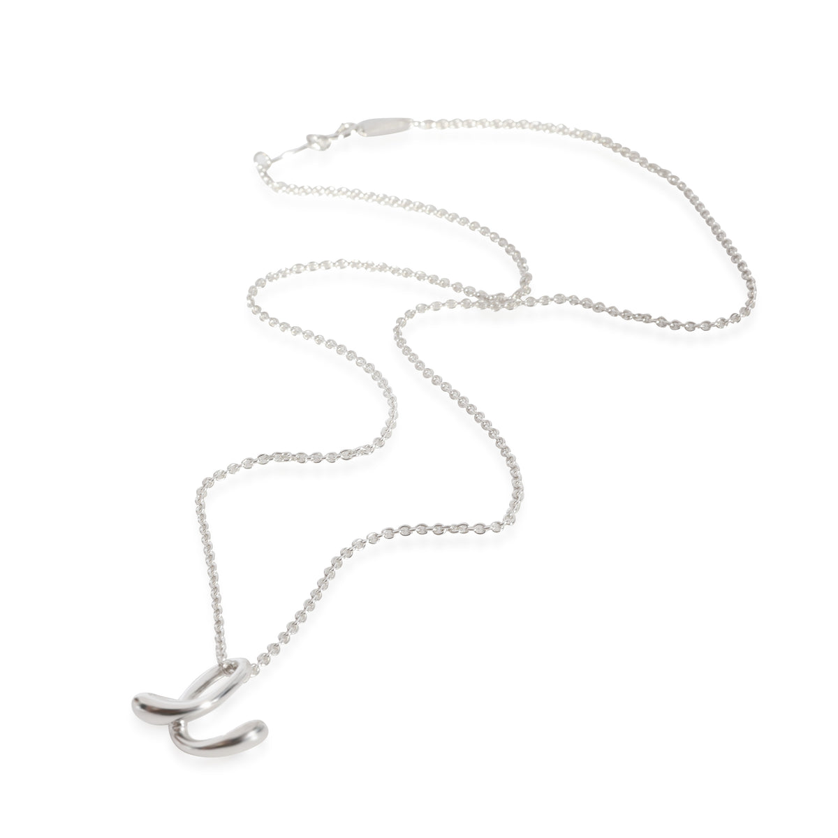 Tiffany & Co. Elsa Peretti Initial E Pendant in Sterling Silver