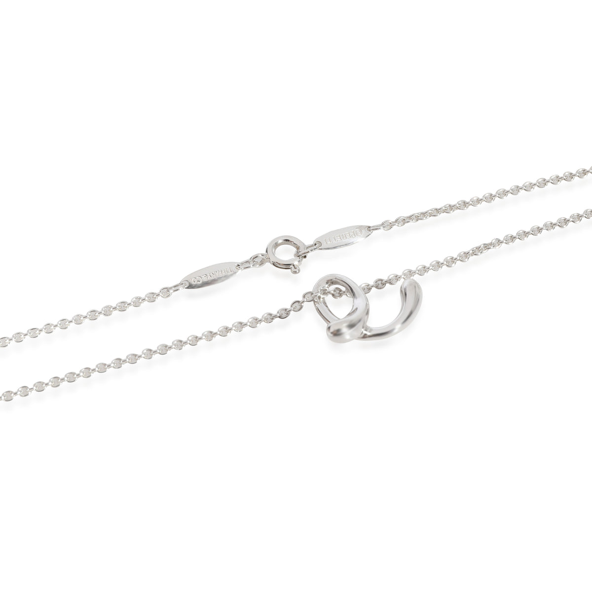 Tiffany & Co. Elsa Peretti Initial E Pendant in Sterling Silver