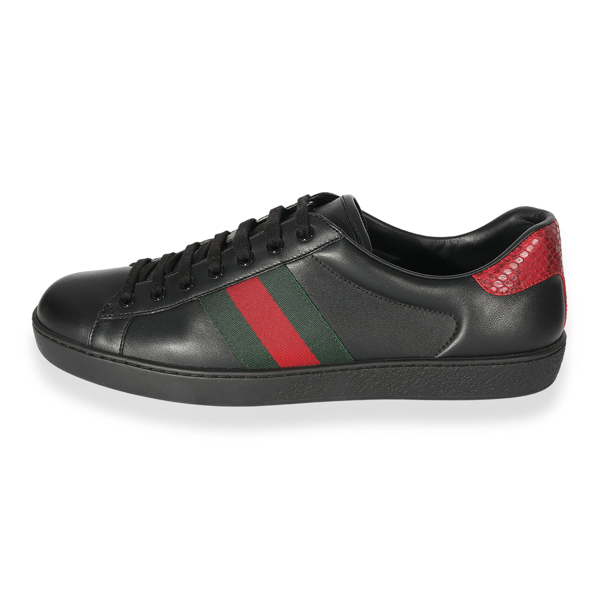 Gucci Ace Leather Black MyGemma Item 125320 gucci-ace-leather-black-mygemma-item-125320