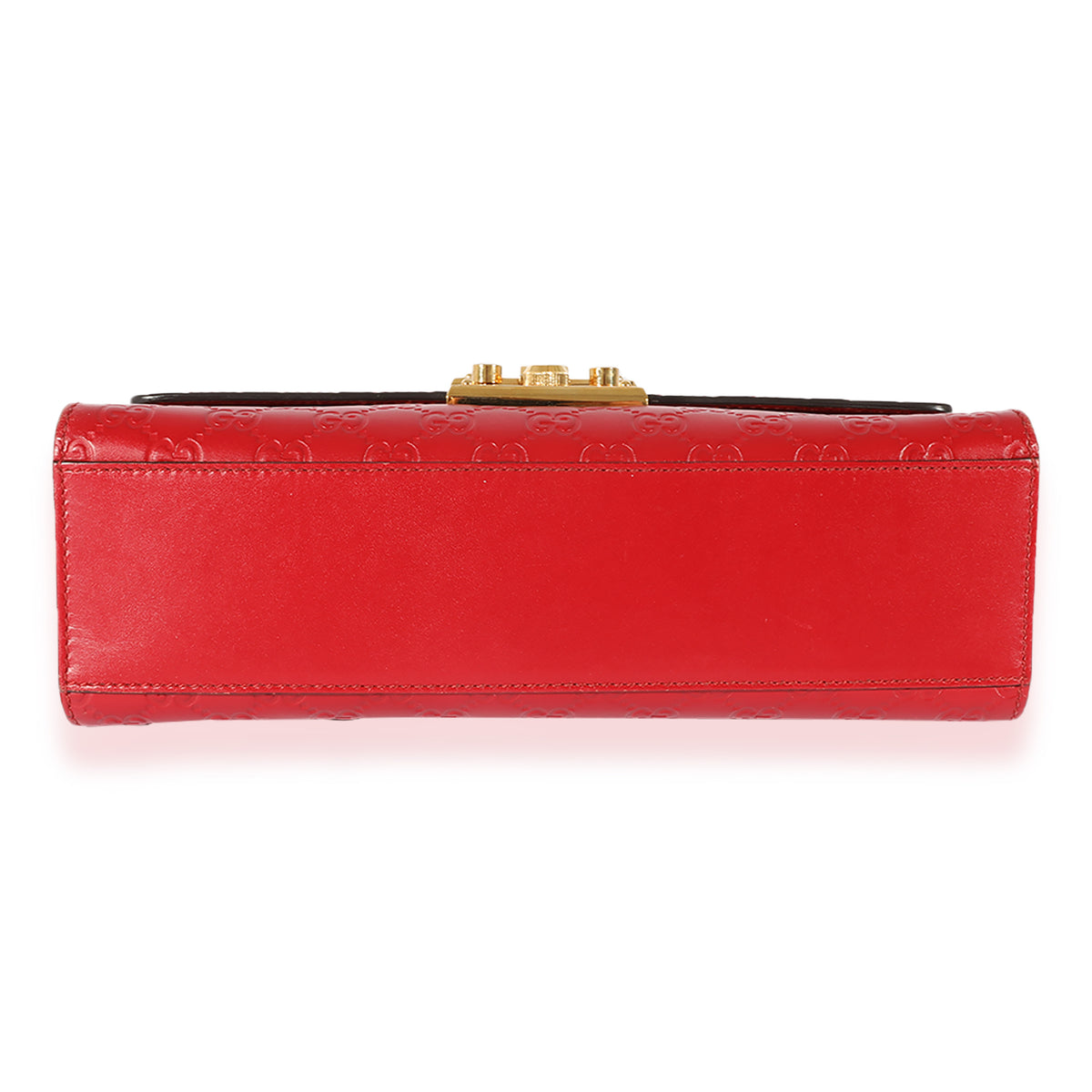 Gucci Red Guccissima Medium Padlock Shoulder Bag