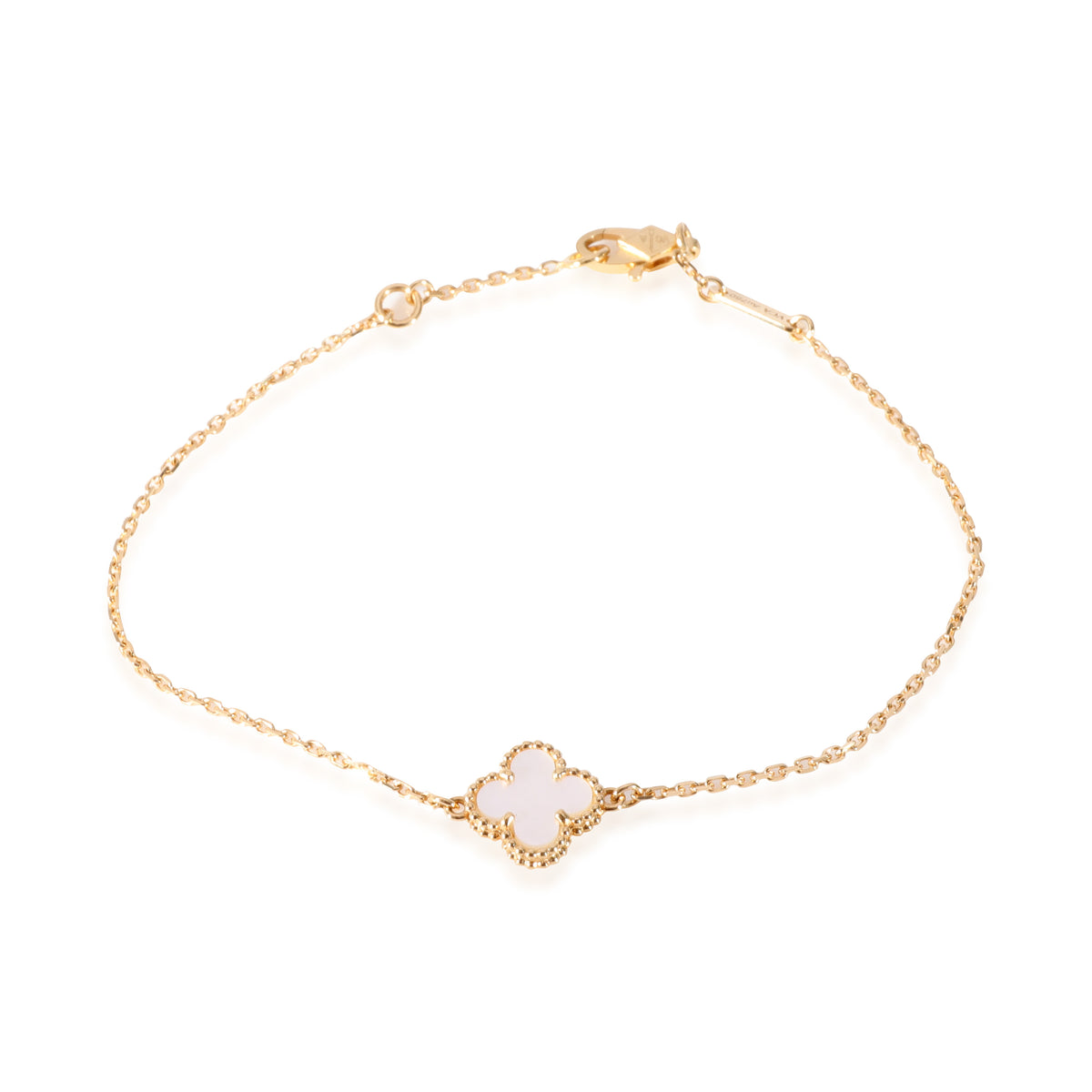 Van Cleef & Arpels Sweet Alhambra Mother Of Pearl Bracelet in 18k Yellow Gold