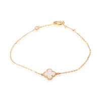 Van Cleef & Arpels Sweet Alhambra Mother Of Pearl Bracelet in 18k Yellow Gold