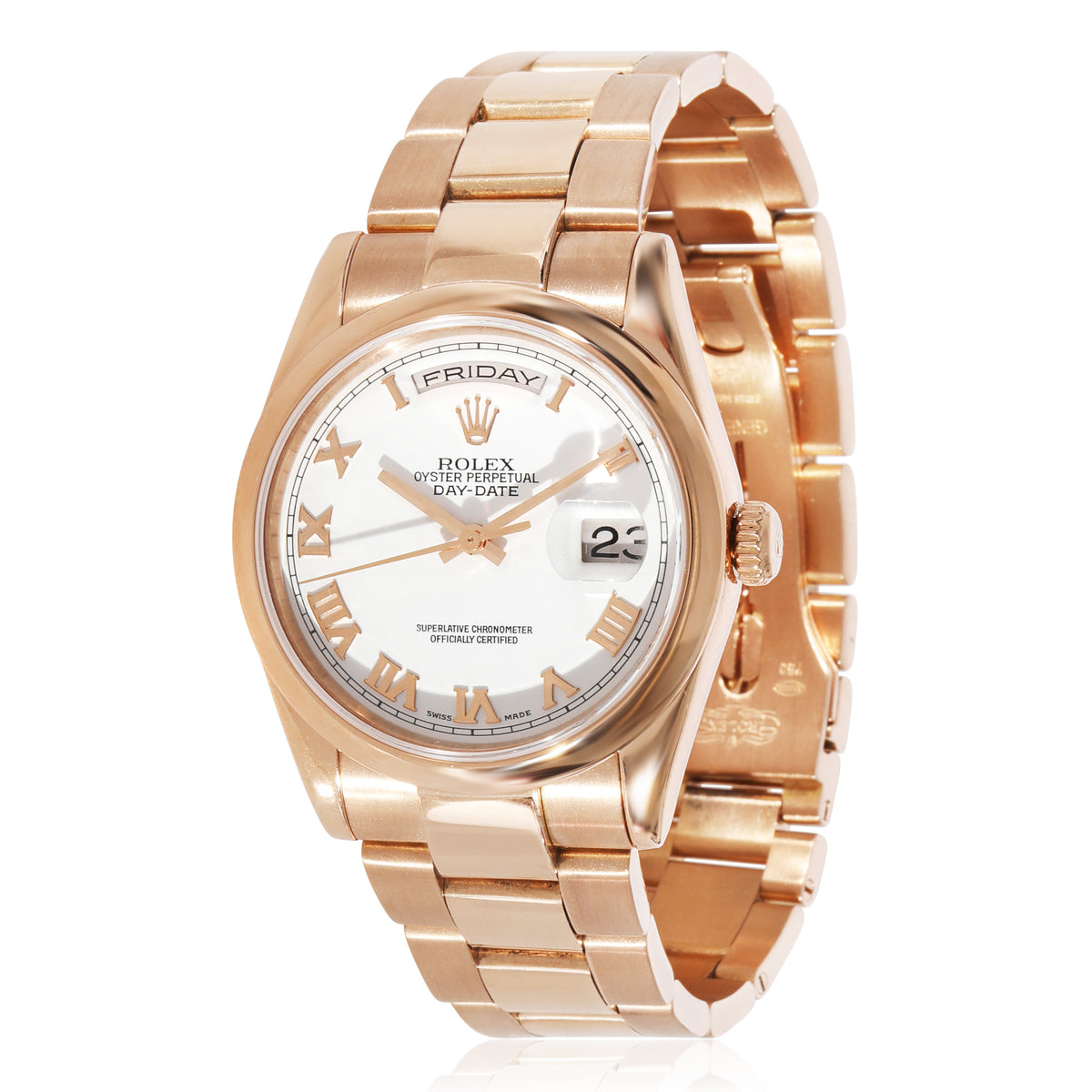 Rolex Day-Date 118205 Mens Watch in 18kt Rose Gold