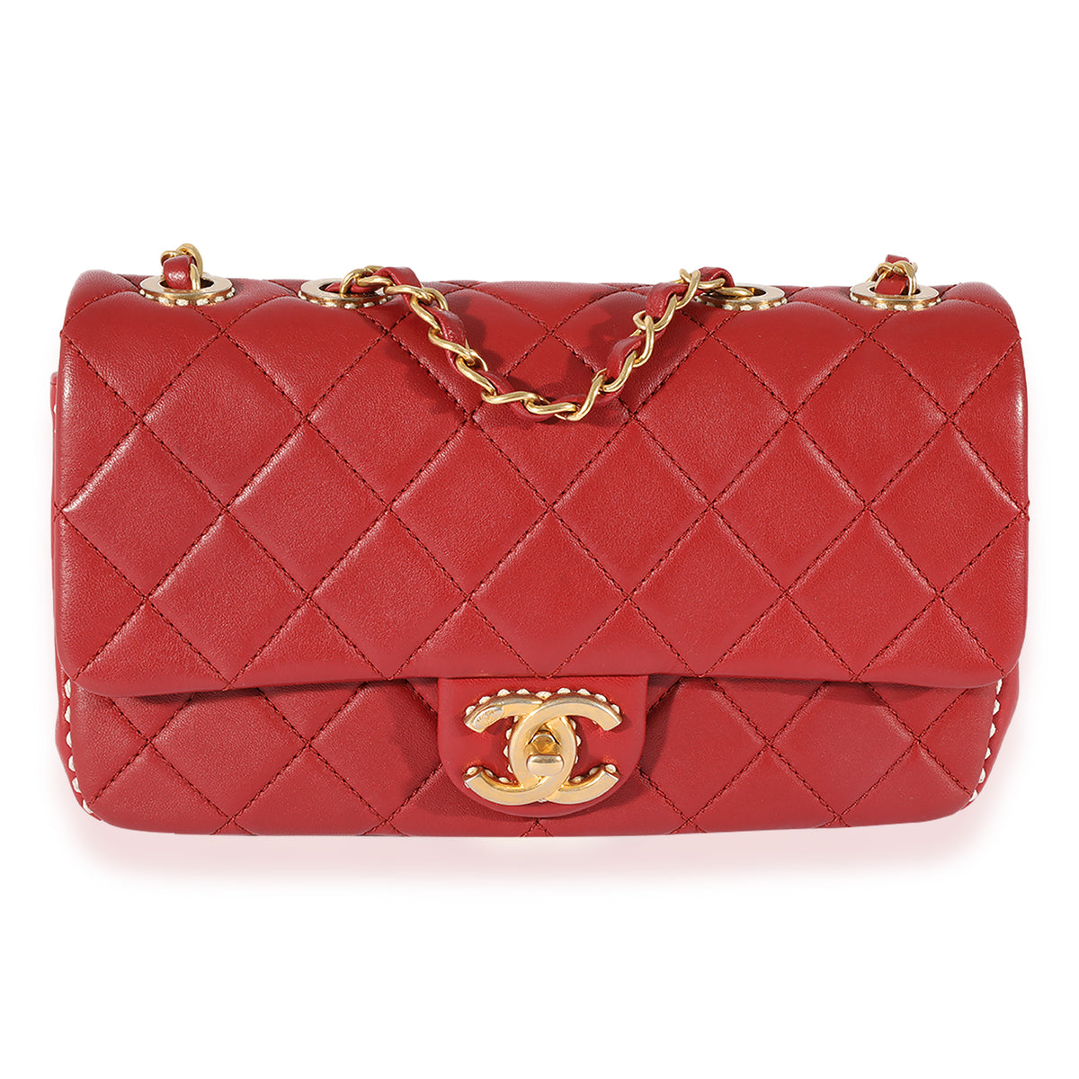 Handbag Chanel / Medium Classic Double Flap Bag Red