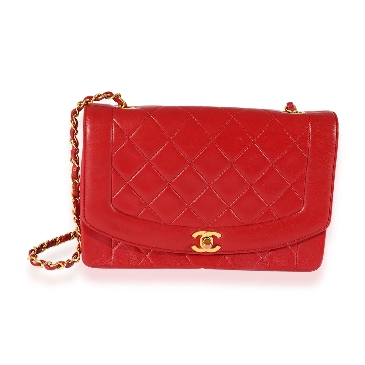 Limited Edition Diana Classic Flap Leather Crossbody Bag