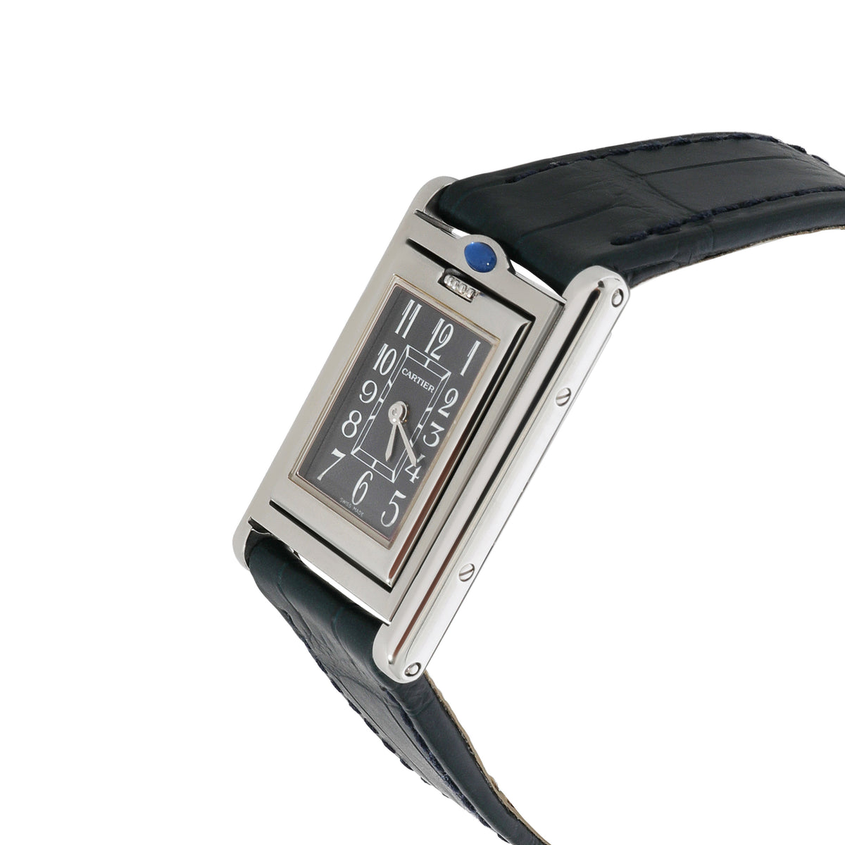 Cartier Tank Basculante 2386 Womens Watch in  Stainless Steel