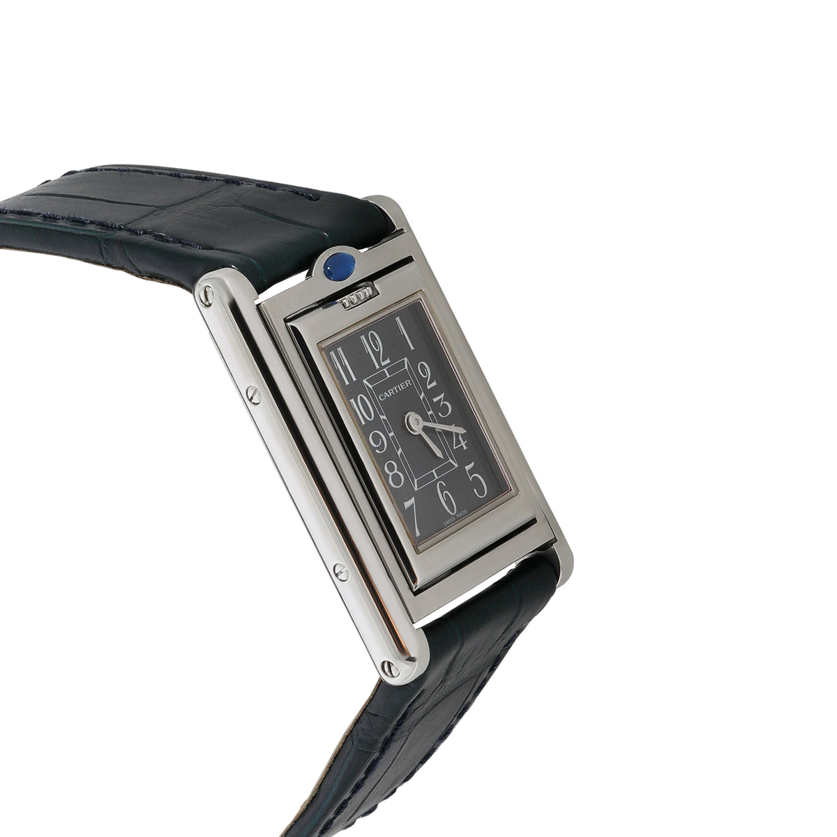 Cartier Tank Basculante 2386 Womens Watch in  Stainless Steel