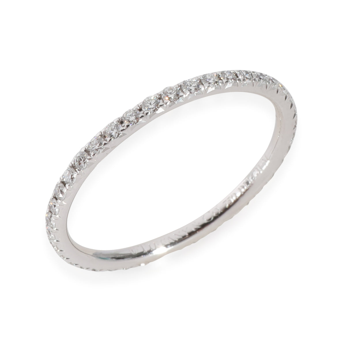 Tiffany & Co. Metro Diamond Eternity Band in 18k White Gold 0.2 CTW