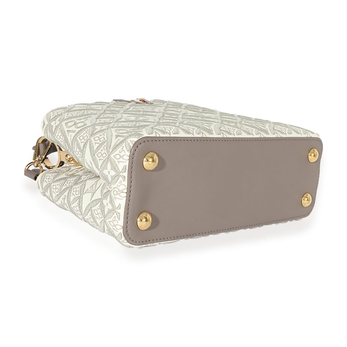 Louis Vuitton Capucines BB 1854 Embroidered Ecru white/Taupe Brown in  Calfskin with Gold-tone - US