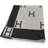 Hermes Écru Gris Foncé Avalon Throw Blanket