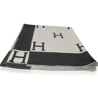 Hermes Écru Gris Foncé Avalon Throw Blanket