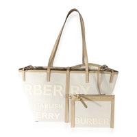 Burberry Beige Canvas Beach Bag