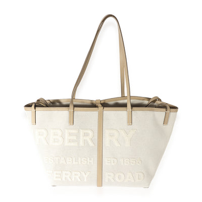 Burberry Beige Canvas Beach Bag