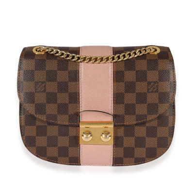 Louis Vuitton Damier Ebene & Magnolia Cuir Taurillon Wight Shoulder Bag