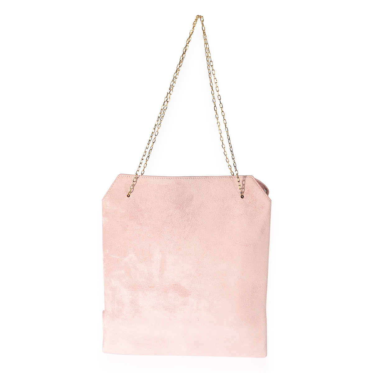 The Row Pink Suede Small Lunch Bag