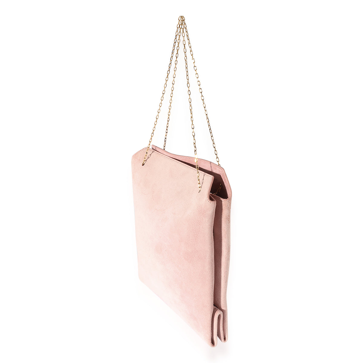 The Row Pink Suede Small Lunch Bag myGemma SG Item #125444