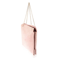 The Row Pink Suede Small Lunch Bag